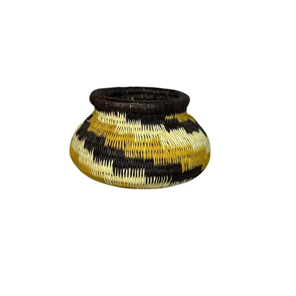 Indigenous Panama Village Handwoven Basket Small Size‎ Woven Basket